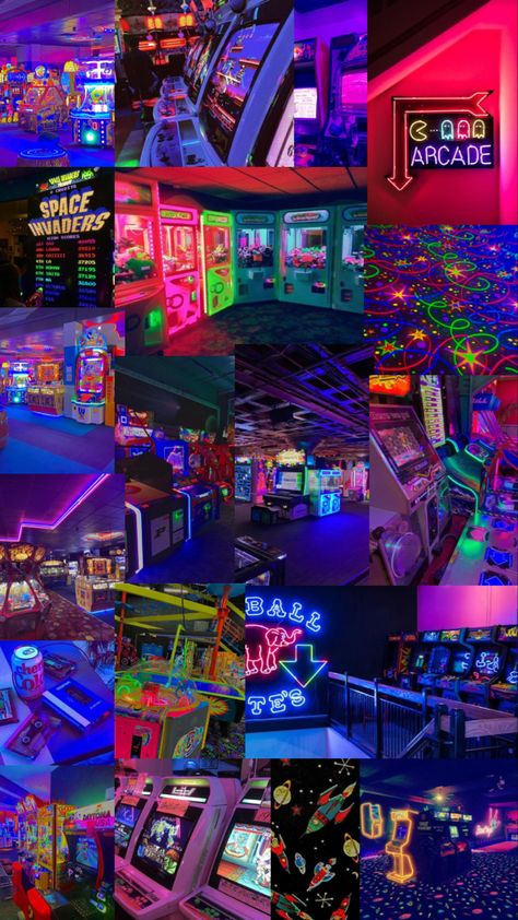 Aesthetic arcadecore wallpaper/lockscreen for iphones, 750x1334! Arcade Aesthetic Room, Arcade Background Aesthetic, Arcadecore Aesthetic Wallpaper, Glowwave Aesthetics, Arcade Aesthetic Wallpaper, 80s Arcade Aesthetic, Acidwave Aesthetic, Arcade Core, Arcadecore Aesthetic