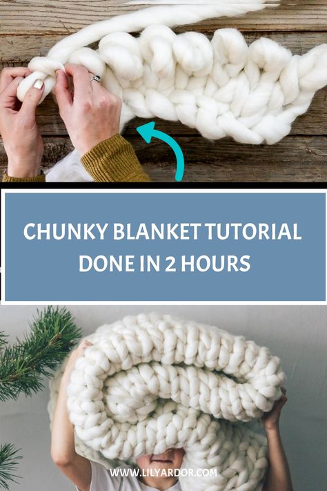 Thick Woven Blanket, Large Yarn Blankets, Free Chunky Knit Blanket, Thick Throw Blanket Chunky Crochet, Jumbo Yarn Hand Crochet Blanket, Big Crochet Blanket Arm Knitting, How To Make Blankets With Chunky Yarn, Large Chunky Knit Blanket, Homemade Chunky Knit Blanket