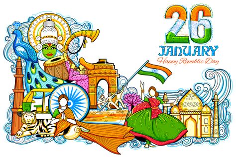 This republic day, let’s remember Republic day history and why do we celebrate republic day. Read on! Incredible India Posters, Essay On Republic Day, Diversity Poster, Independence Day Drawing, Cards Illustration, India Poster, Republic Day India, Indian Independence Day, Happy Pongal