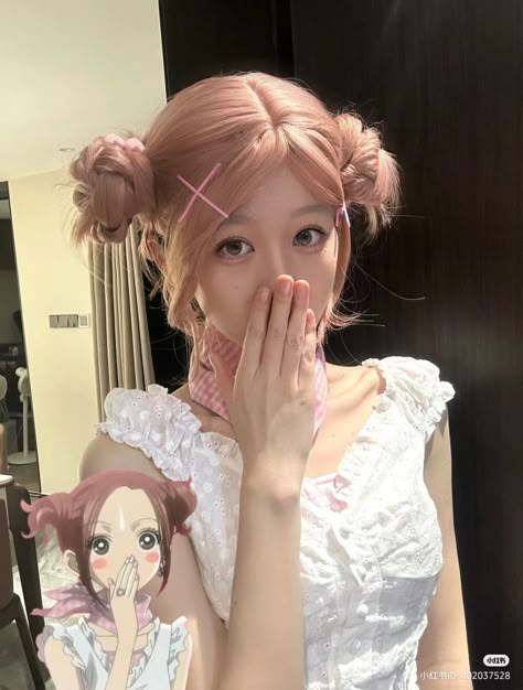 #Nana #Hachi Hachi Hairstyle Tutorial, Hachi Nana Hair Color, Nana And Hachi Costume, Hachi Nails Nana, Nana Halloween Costumes, Nana Hachi Makeup, Nana Hachi Hairstyle, Nana And Hachi Cosplay, Hachi Hair Color