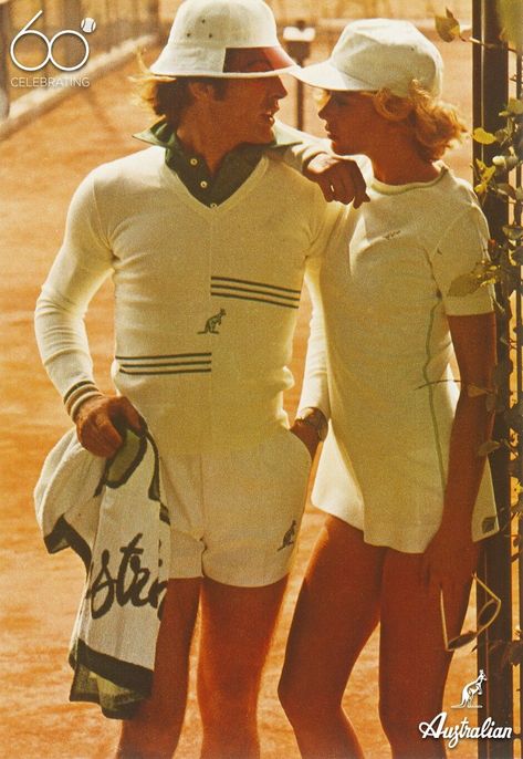 Tennis Fashion Editorial, 60s Men, Monogram Outfit, French Outfit, Vintage Tennis, Retro Sport, Retro Sports, Vintage Sportswear, Tennis Fashion