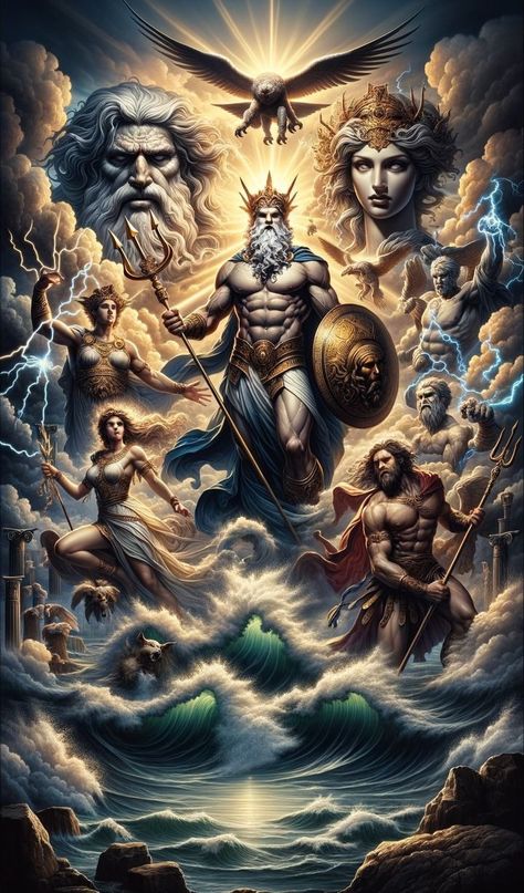 Iron Druid, Zeus God, Old Gods, Ancient Sumerian, Warrior Concept Art, Greek Mythology Tattoos, Trippy Visuals, Norse Tattoo, Mythology Tattoos