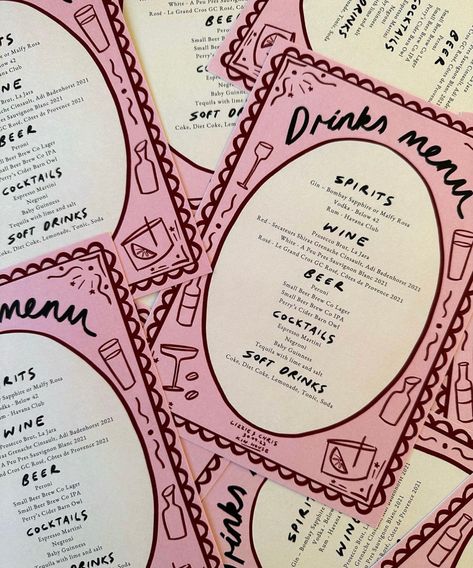 Pink Aesthetic Pictures, Custom Bar, Bar Menu, Birthday Dinners, Wedding Mood, Love Stories, Wedding Stationary, Wedding Menu, Menu Design