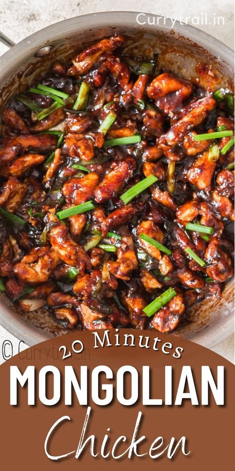 Mongolian chicken in skillet General Tao Chicken, Mongolian Chicken, Homemade Chinese Food, Quick Pasta, Dinner Recipes For Two, Chinese Cooking Recipes, Dinner Recipes Healthy, Easy Chicken Dinner Recipes, Easy Chinese Recipes