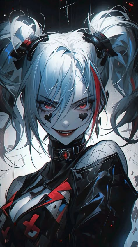 Image Joker, 얼굴 그리기, Gothic Fantasy Art, Ange Demon, Harley Quinn Art, Digital Art Anime, Cool Anime Pictures, 영감을 주는 캐릭터, Dark Anime