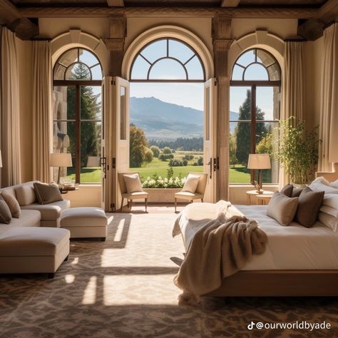 French Villa Interior Bedroom, Italian Villa Bedroom, Married Bedroom, Tuscany Bedroom, French Villa Interior, Italian Villa Interior, Tuscan Houses, Italian Style Home, House Restoration