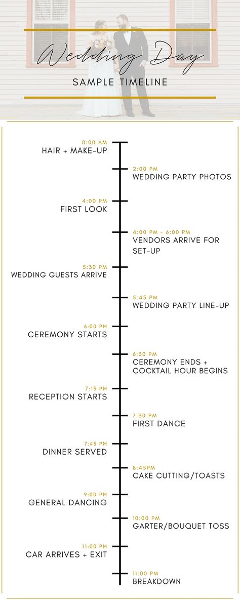 Sunset Wedding Timeline, Wedding Timeline With First Touch, Day Of Wedding Timeline 6pm Ceremony, Evening Wedding Timeline No Dinner, Evening Wedding Itinerary, Wedding Day Event Schedule, 5 Hour Wedding Timeline, 6 Pm Wedding Timeline, Evening Wedding Timeline