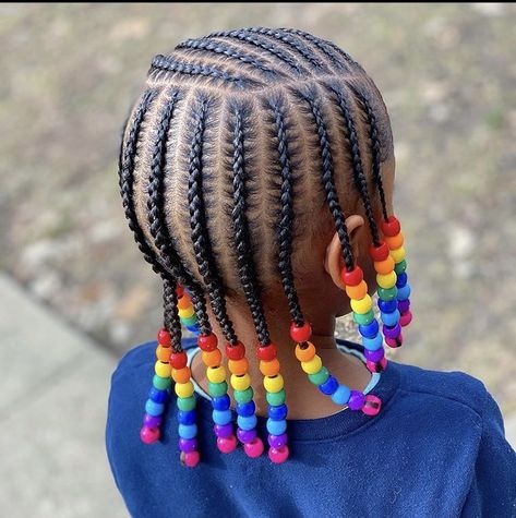 Toddler Braid Styles, Kids Braids With Beads, Kids Cornrow Hairstyles, Black Baby Girl Hairstyles, Stitch Braid, Baby Girl Hairstyles Curly, Toddler Braided Hairstyles, Toddler Braids, Black Kids Braids Hairstyles