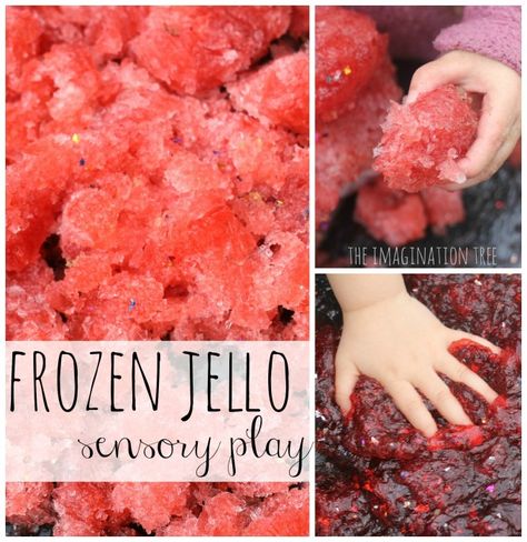 Jello Sensory Play, Frozen Jello, Discovery Bottles, Imagination Tree, Summer Play, Toddler Sensory, Messy Play, Kids Sensory, Toddler Play