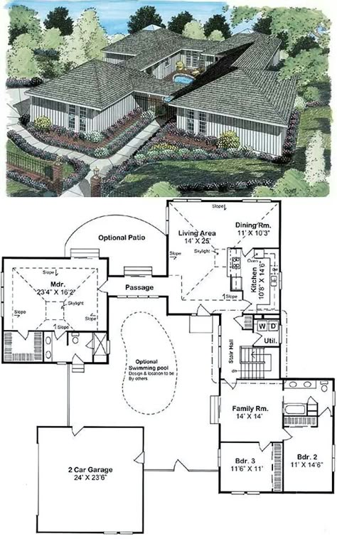 House Plans Courtyard, Multigenerational House Plans, Multigenerational House, 3d Floor Plans, 3d Floor Plan, Courtyard House Plans, Casas The Sims 4, Sims House Plans, Sims House Design