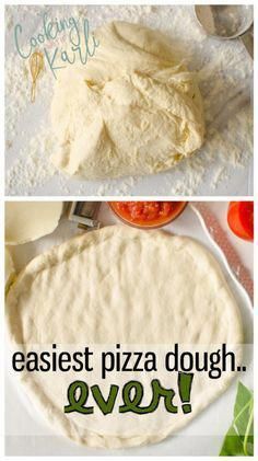 Easiest Pizza Dough, Quick Easy Pizza Dough, Pizza Dough Easy, Pizza Dough Recipe Quick, Dough Recipe Easy, Quick Pizza Dough, Italian Pizza Dough Recipe, No Yeast Pizza Dough, Best Pizza Dough Recipe