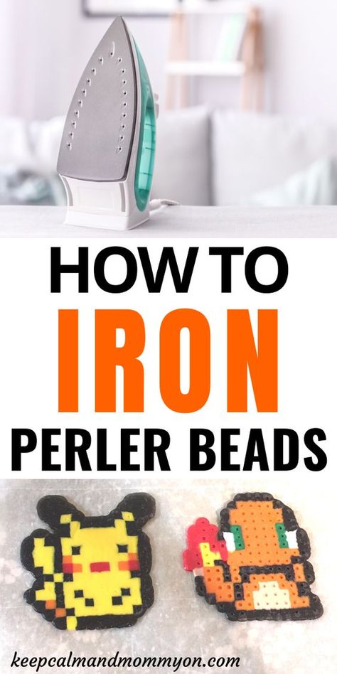 How to Iron Perler Beads! #BeadingPatterns #PerlerBeadPatterns #FuseBeadPatterns How To Fuse Perler Beads, Ironing Perler Beads, Perler Beads How To, Fusible Beads Pattern, Peeler Bead Storage, How To Make Perler Beads Flat, How To Melt Perler Beads With An Iron, How To Iron Perler Beads, Mini Fuse Beads Ideas