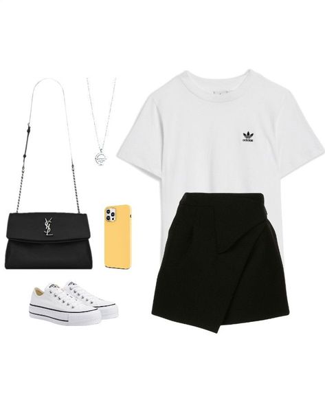 Skort Outfit Elegant, Wags Outfits, Skort Outfit, Everyday Fashion Outfits, Casual Day Outfits, Outfits With Converse, Bratislava, Looks Chic, Kpop Fashion Outfits