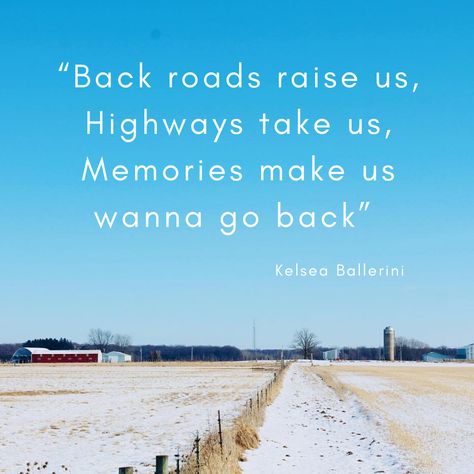 “Backroads take us, Hughways take us, Memories make us wanna go back” - Kelsea Ballerini // Love this song so much, it makes me so nostalgic. #kelseaballerini #music #halfofmyhometown #lyrics #memories #songoftheday Kelsey Ballerini Lyrics Song Quotes, Kelsea Ballerini Lyrics Wallpaper, Country Music Song Quotes, Kelsea Ballerini Song Quotes, Kelsea Ballerini Quotes, Half Of My Hometown, Kelsea Ballerini Lyrics, Small Town Quotes, Country Lyrics Quotes