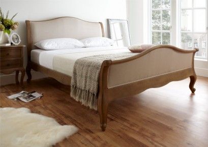 Rattan Bed Frame, Wooden King Size Bed, French Style Bed, Upholstered Headboard King, Oak Bed Frame, Oak Bed, Rattan Bed, Rattan Headboard, French Bed