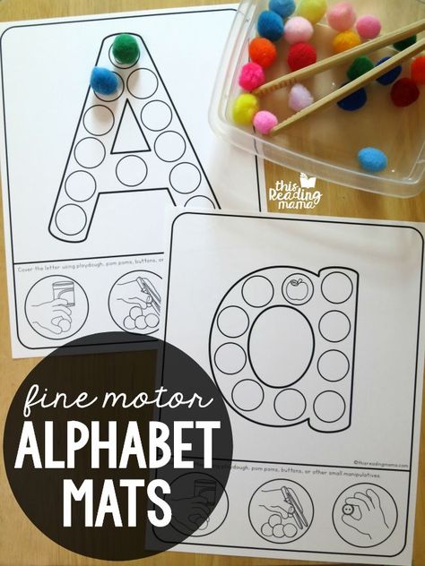 Fine Motor Alphabet Mats {uppercase & lowercase} - This Reading Mama Letter C Activities For Preschool Fine Motor Skills, Alphabet Mats Free Printable, Fine Motor Alphabet Activities, Free Fine Motor Printables, Handwriting Printables, Fine Motor Activities For Kids, Pre Writing Activities, Abc Activities, Preschool Fine Motor