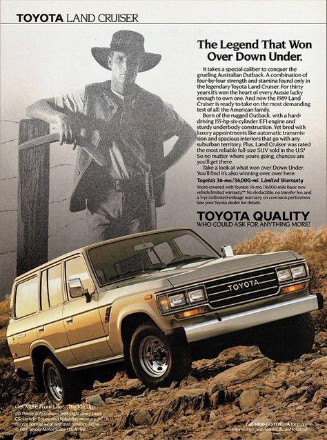 Toyota Land Cruiser 60 Series, Mini Trucks 4x4, Vintage Toyota, Fj40 Landcruiser, Toyota Lc, Toyota Suv, Good Looking Cars, Toyota Landcruiser, Car Advertising