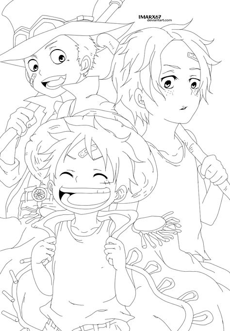 Little Kings - Lineart by Eroishi One Piece Coloring Pages, Manga Coloring Book, Personajes Studio Ghibli, Anime Lineart, Farm Animal Coloring Pages, Coloring Pages Inspirational, Princess Coloring Pages, Dinosaur Coloring Pages, Dinosaur Coloring