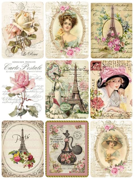 Decoupage Paper Printable Vintage, Vintage Labels Printables, Decoupage Paper Printable, Era Victoria, Vintage Paper Printable, Free Vintage Printables, Free Printable Art, Scrapbook Stickers Printable, Paper Printable