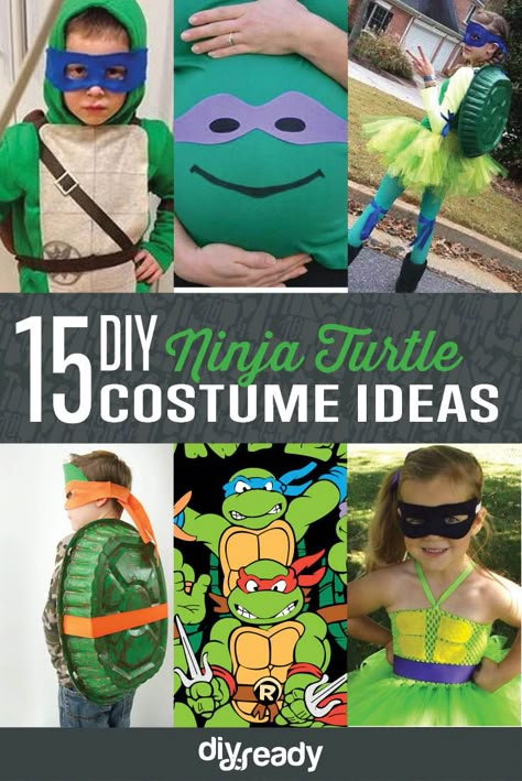 15 ideias DIY tartaruga ninja Traje: Cowabunga! Leonardo Ninja Turtle Costume, Teenage Mutant Ninja Turtles Halloween, Teenage Mutant Ninja Turtles Halloween Costume, Diy Ninja Turtle Costume, Adult Costumes Diy, Diy Ninja, Teenage Mutant Ninja Turtles Costume, Ninja Turtles Costume, Family Costumes Diy