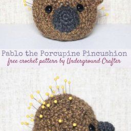 Free Crochet Pattern: Strawberry Tissue Holder, Free Crochet Pattern - Winter Indulgence Wrap, Free Crochet Pattern: Pablo the Porcupine — Craftorator Crochet Pincushion, Yarn Scraps, Slip Stitch Crochet, Local Yarn Shop, Pin Cushions Patterns, All Free Crochet, Yarn Stash, Yarn Tail, Small Projects