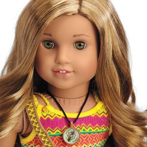 american girl lea clark doll | Lea Clark (doll) - American Girl Wiki - Wikia Lea Clark, Face Mold, Book Necklace, Necklace Dress, Brown Hair With Highlights, Feathered Hairstyles, New Dolls, Light Brown Hair, First Girl