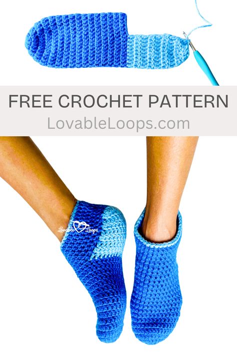 free & easy crochet socks pattern for beginners crochet slipper socks Crochet Easy Socks Free Pattern, Free Crochet Slipper Patterns Easy, Crochet Fuzzy Socks Free Pattern, Easy Sock Crochet Pattern Free, Easy Sock Pattern, Beginner Crochet Slippers, Crochet Croc Liners Free Pattern, Crochet House Slippers Free Pattern, Free Crochet Sock Patterns Easy