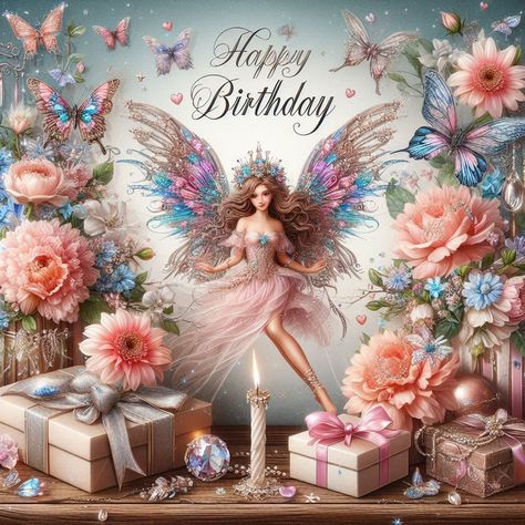 Cute Happy Birthday Pictures, Christian Birthday Greetings, Happy Birthday Fairy, Birthday Fairy, Christian Birthday, Birthday Wishes Greetings, Cute Happy Birthday, Birthday Wishes Funny, Bunny Birthday