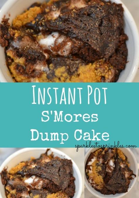 This is the gooiest delicious Instant Pot S'Mores Dump Cake that could not be easier to make in your instant pot. Must Try Recipes, Pressure Cooker Desserts, Pot Cakes, Dessert Chocolate, Mouthwatering Recipes, Dump Cake Recipes, Easy Instant Pot Recipes, Instant Pot Dinner Recipes, S'mores