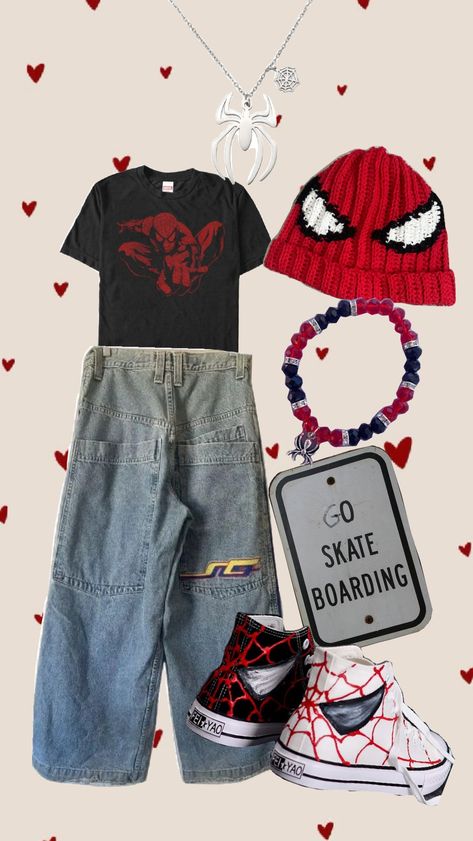 #spider-man Red Turtleneck Outfit, Spiderman Outfit, Turtleneck Outfit, Red Turtleneck, Men Fits, Beautiful Cakes, Graphic Shirts, Mens Fitness, Spiderman