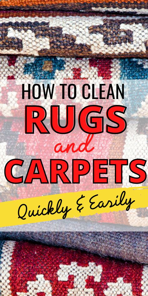 Ready to learn how to wash rugs? Cleaning a rug isn't hard with these tips! Cleaning area rugs is a breeze with these cleaning hacks! How to clean rugs carpets! Rug Cleaning Hacks, How To Wash Rugs, Rug Cleaning Diy, Large Throw Rugs, Carpet Cleaning Tips, Area Rugs Diy, Carpet Wash, Bissell Carpet Cleaner, Cleaning Area Rugs