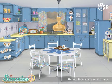 Sims 4 50s, 50s Furniture, Sims 4 Kitchen, Renovation Kitchen, Sims 4 Clutter, Sims 4 Teen, Decor Buy, Sims Community, Large Appliances