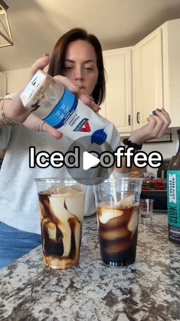 Courtney | VSG | Lifestyle on Instagram: "Mid afternoon iced coffee cold brew.  Cold brew, 2 pumps sf vanilla, 1/2 atkins vanilla protein shake, splash of creamer (mine is white choc mocha & hubby has vanilla bean)" Atkins Protein Shake Recipes, Atkins Shake Recipe, Ice Coffee With Protein Shake, Protein Coffee Drink, Atkins Coffee Shake, Atkins Protein Shake, Atkins Shakes, Cold Brew Coffee Protein Shake, How To Make Vanilla Sweet Cream Cold Brew