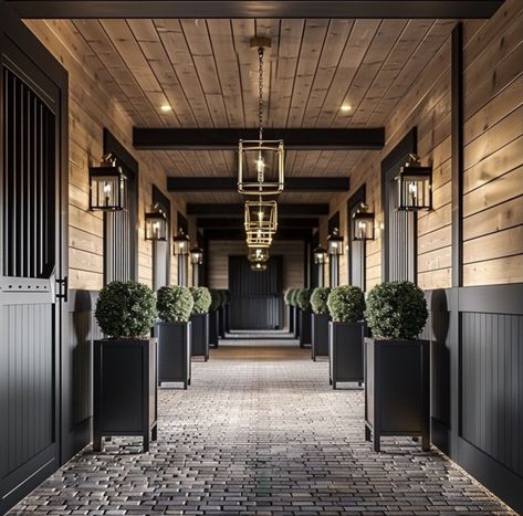 Modern Horse Stable Design, Modern Horse Stable, Victorian Stables, Luxury Equestrian Stables, Horse Barn Exterior, Luxury Stables Exterior, Fancy Equestrian Facility, Luxury Equine Facility, Stables Aesthetic Old