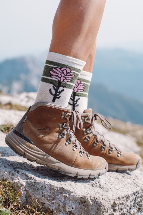 Rachel Pohl, Wool Hiking Socks, Aesthetic Socks, Flower Retro, Camping Aesthetic, Unique Socks, Branding Shoot, American Western, The Rachel