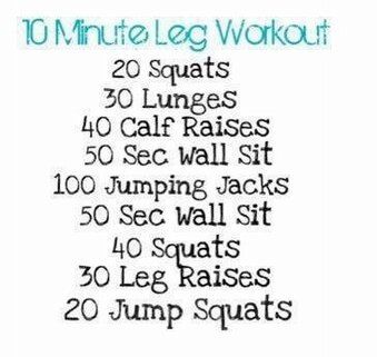 10 min Leg Workout - Very Challenging - Might be a a great place to start 10 Min Leg Workout, 10 Minute Leg Workout, Ten Minute Workout, 10 Min Workout, Flat Abs Workout, Leg Workouts, Better Body, Fitness Ideas, Learn To Run