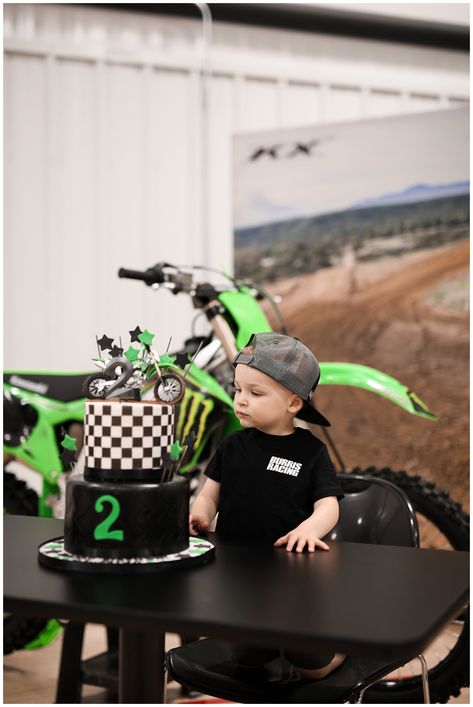 Maverick’s MoTWOcross Birthday Motocross Birthday Theme, Kawasaki Birthday Party, Dirt Bike Birthday Theme, 2 Fast Birthday Party Dirtbike, Motor Cross Birthday Party Ideas, Motorbike Themed Birthday Party, Dirtbike Birthday Party Ideas, Kids Motorcycle Birthday Party, Two Fast Motorcycle Birthday