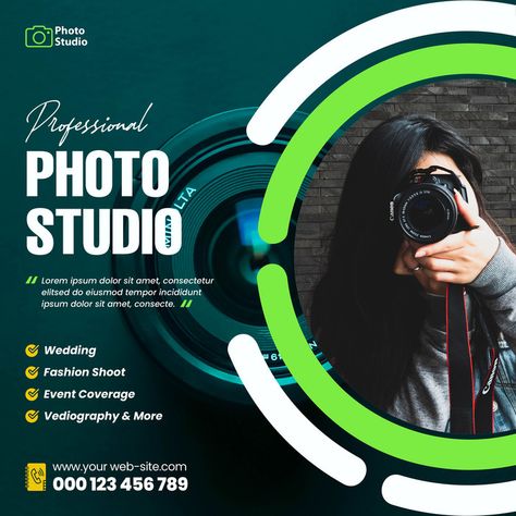 photography photo studio social media post banner or instagram post template design#pikbest#templates Photography Banner Design Graphics, Photoshop Social Media Post, Photo Studio Flyer Design, Photo Studio Poster Design, Photography Social Media Post Ideas, Pikbest Graphic Design Templates, Photo Studio Banner Design, Photography Banner Design, Studio Banner Design