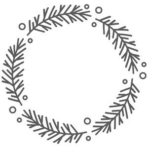 Htv Ideas, Christmas Embroidery Patterns, Pine Wreath, Embroidery Christmas, Hand Embroidery Projects, Wood Slice Ornament, Christmas Drawing, Silhouette Design Store, Christmas Sewing