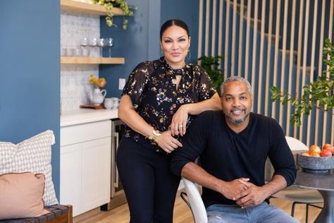 They've weathered 17 years of marraige, three kids, a pandemic and filming season 1 of Married to Real Estate together. We sat down with Egypt and Mike to get all the details on their hectic lives. Egypt And Mike, Married To Real Estate, Egypt Sherrod, Fireplace Facing, Entry Tile, Mike Jackson, Hgtv Shows, Renovation Budget, Old Bathroom