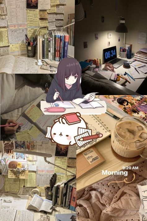 Study motivation Study 12 Hours A Day, Study Motivation Anime, Anime Study Motivation Wallpaper, Study Wallpaper, Organization Notes, Desk Tour, Study Vibes, Study Buddy, School Organization Notes