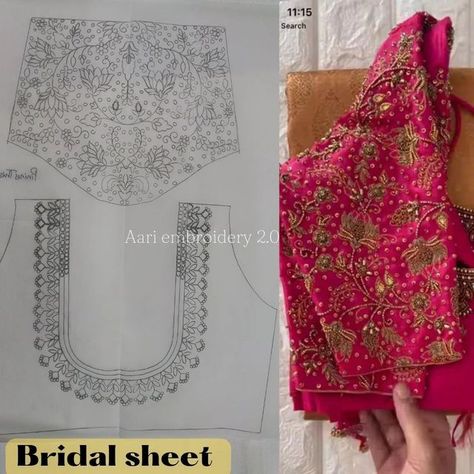 Aari Embroidery 2.0 on Instagram: "Bridal tracing paper full aari work details plastic paper Long time use Aari embroidery 2.0 The next Level of Art #aariembroidery2_0 #aariwork #blousedesigns #bridalmakeup #bridalblouse #aariembroidery #aariembroiderytutorial #trending #viral #instagram #love #explorepage #instagood #explore #fashion #follow #tiktok #like #likeforlikes #followforfollowback #photography" Aari Work Tracing Paper Designs, Maggam Work Tracing Designs For Blouse, Maggam Work Tracing Paper, Aari Blouse Tracing Paper, Aari Work Trace Paper Designs For Blouse Hand, Trending Aari Work Designs, Trace Design For Aari Work, Trace Aari Design, Tracing Pattern For Aari Work