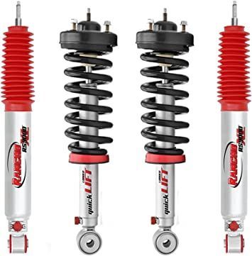 Rancho RS999319 RS999915 Pair of Shock Absorbers and Pair of Leveling Suspension Kits for 2005-2010 Toyota Tacoma 2010 Nissan Frontier, 2010 Toyota Tacoma, 2000 Toyota Tacoma, 2004 Toyota Tacoma, Lincoln Mark Lt, Fiat Chrysler Automobiles, Internal Design, Nissan Xterra, Jeep Accessories