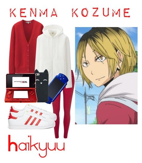 "Kenma Kozume from Haikyuu" by kayxiv1256 ❤ liked on Polyvore featuring Uniqlo, River Island, Sony, adidas and Nintendo Anime Outfit Inspired, Kenma Outfit, Kenma Inspired Outfits, Kenma Kozume Cosplay, Anime Clothes Outfits, Anime Character Inspired Outfits, Anime Outfits Casual, Haikyuu Outfits Inspired, Haikyuu Inspired Outfits