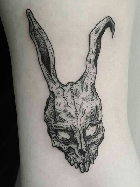 Grunge Tattoo, Goth Tattoo, Scary Tattoos, Creepy Tattoos, Spooky Tattoos, Donnie Darko, Horror Tattoo, Dream Tattoos, Ink Ideas