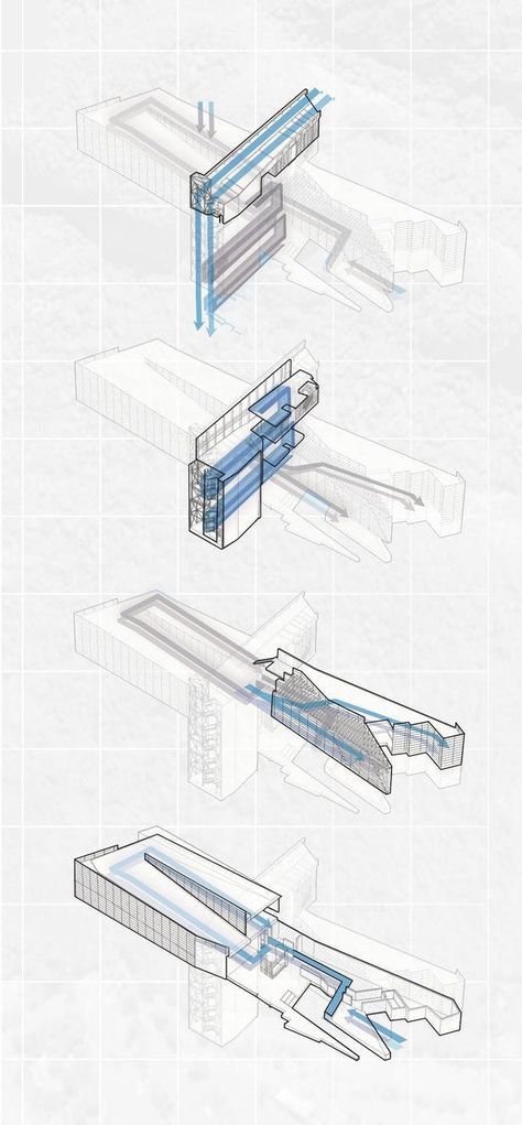 Recycling Center Architecture, Recycling Facility Architecture, Recycle Architecture, Recycle Center, Aluminum Recycling, Architectural Illustration, Construction Waste, Material Research, Recycling Facility