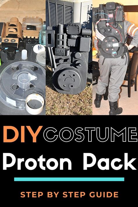 Ghost Busters Backpack Diy, Ghostbuster Costume Backpack, Diy Ghostbuster Slimer Costume, Diy Ghostbuster Costume, Proton Pack Diy How To Make, Ghostbusters Ghost Trap Diy, Ghostbuster Diy Proton Pack, Diy Ghostbusters Costume Women, Ghostbusters Diy Costume