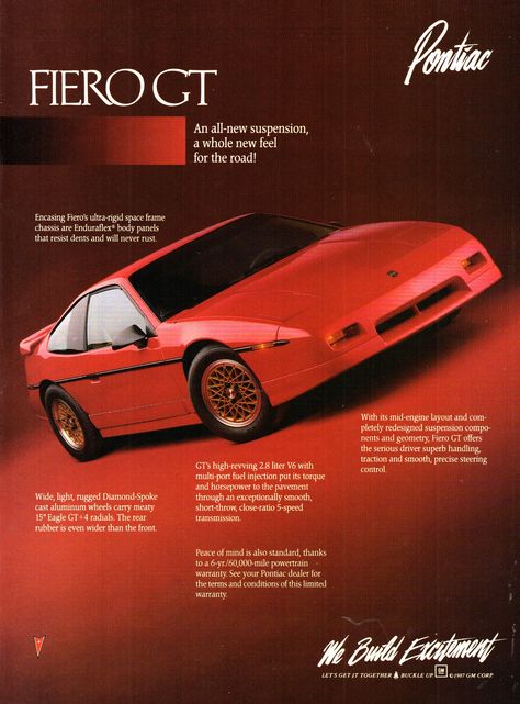 https://flic.kr/p/2h7JsBn | 1988 Pontiac Fiero GT Coupe USA Original Magazine Advertisement Fiero Gt, Pontiac Fiero Gt, Retro Pics, Truck Advertising, Car Advertisement, Totally 80s, Pontiac Fiero, Automobile Advertising, Car Brochure