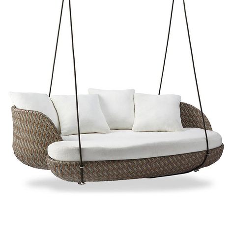 Real Housewives of Dallas' Stephanie Hollman's Daybed Swing | Most Wanted Hanging Daybed, Daybed Cushion, Hanging Furniture, Swing Chair, Replacement Cushions, Outdoor Swing, Furniture Collections, Custom Upholstery, Furniture Covers