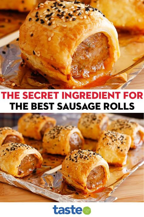 It's what the trendy bakeries don't want you to know. How To Make Sausage Rolls Puff Pastries, Sausage Roll Filling Recipe, South African Sausage Rolls, Puff Pastry Sausage Rolls Easy Recipes, Sausage Roll Recipes Homemade, Easy Sausage Rolls Recipe, Sausage Rolls Recipe Easy, Pastry Savoury Recipes, English Sausage Rolls